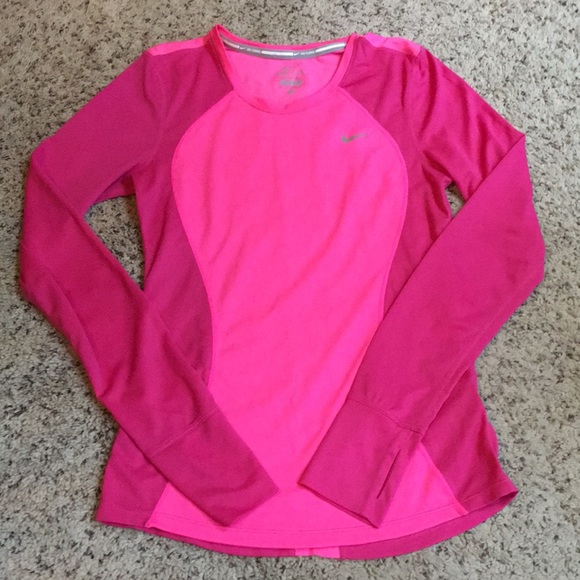 Nike Tops - Pink Nike Long Sleeve Dri-Fit Top